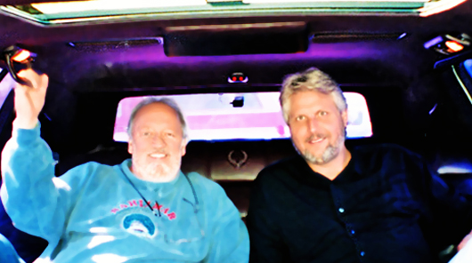 Larry & I in my Limo OR in my Office